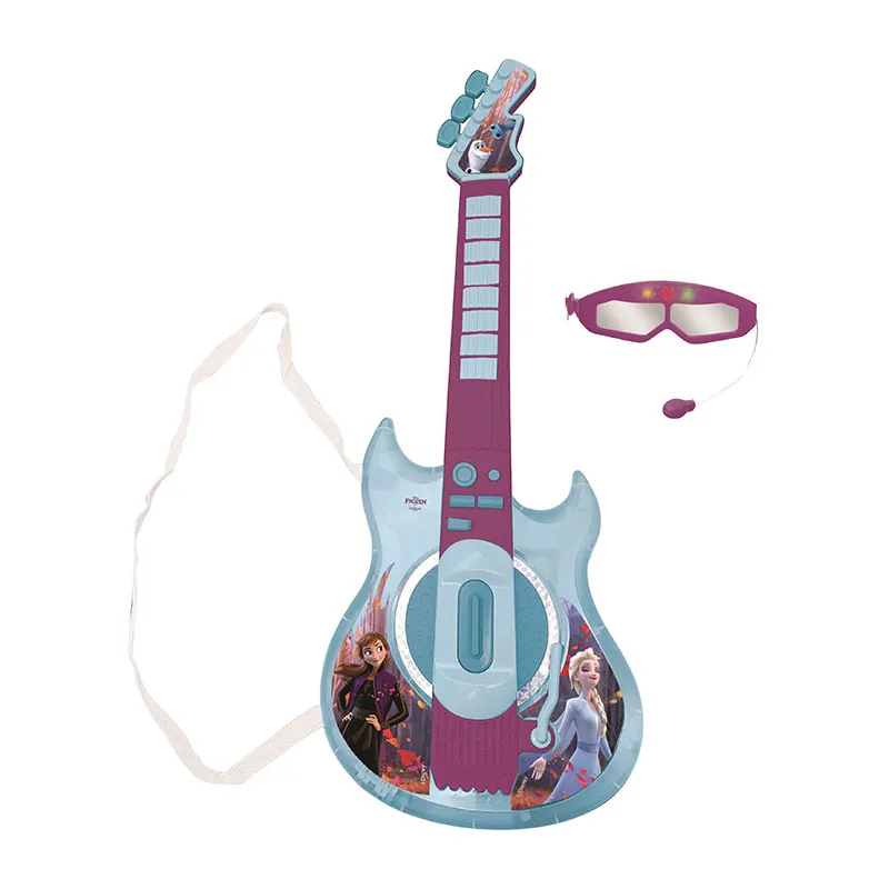 Guitare élec. Lumineuse & Lunettes micro Reine des Neiges - 36m+-0