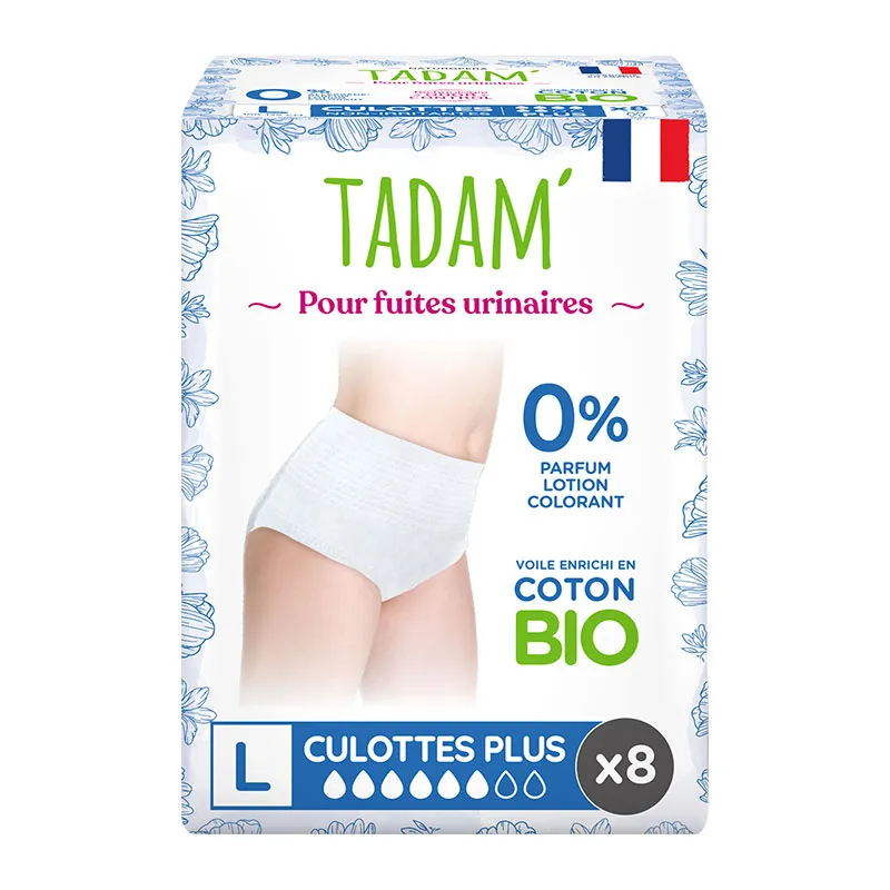 8 Culottes Plus Fuites Urinaires - Taille L - TADAM'-0