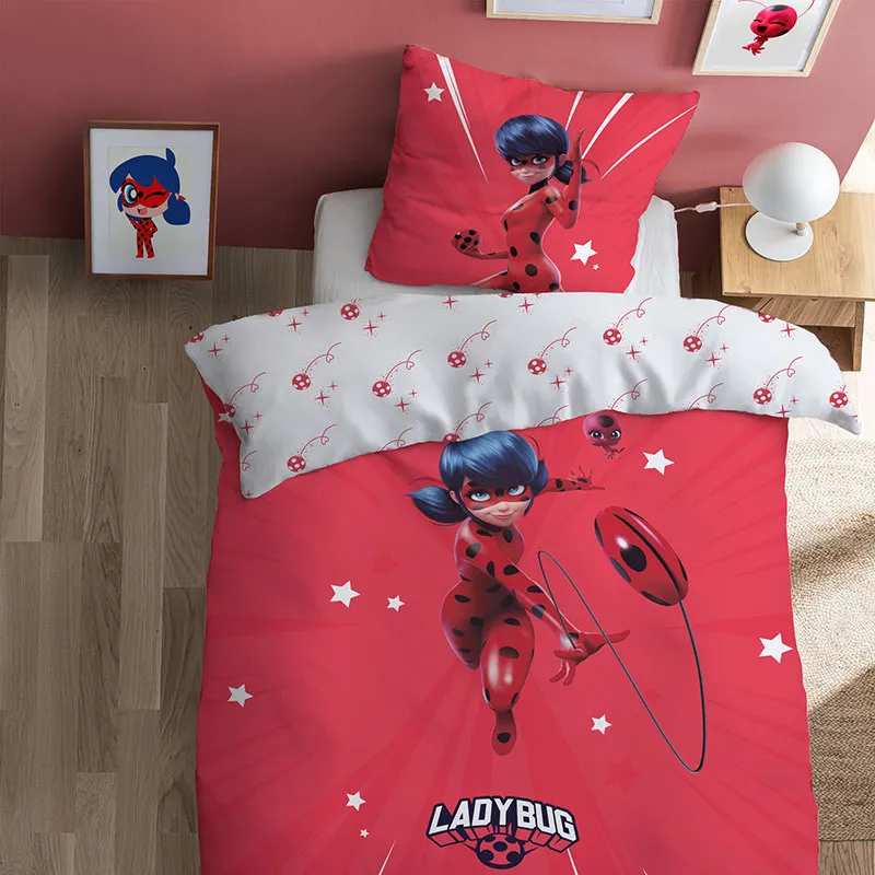 Parure 2pcs Miraculous Ladybug Rouge - 140x200cm-0