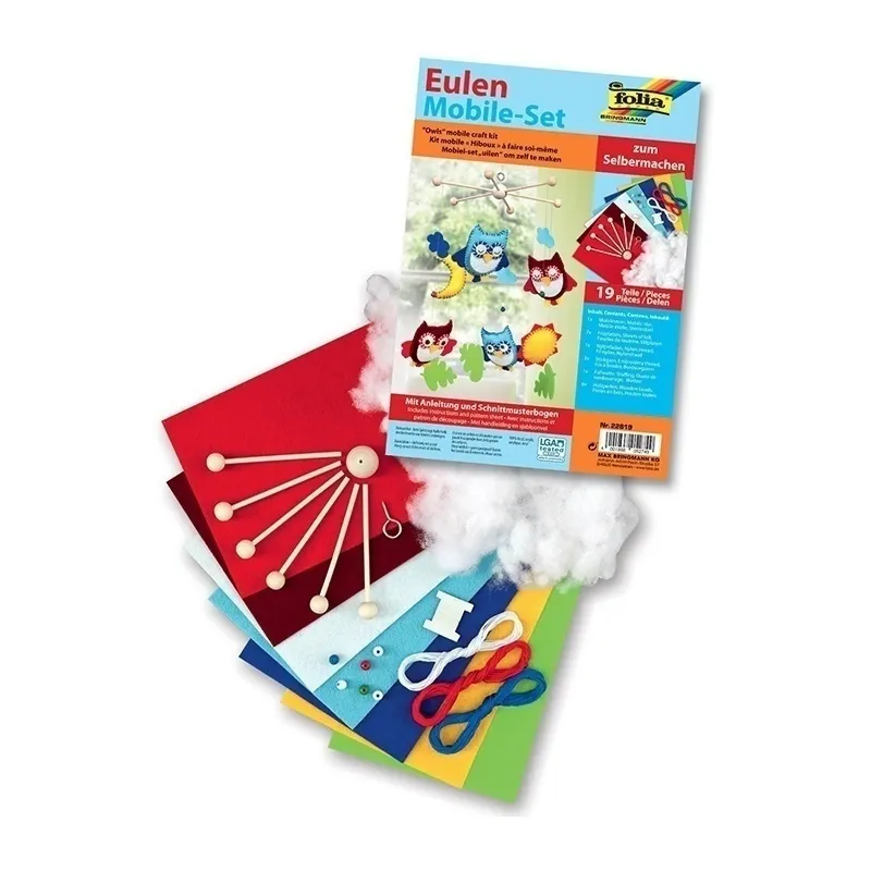 Kit créatif Mobile à fabriquer - Chouettes-2