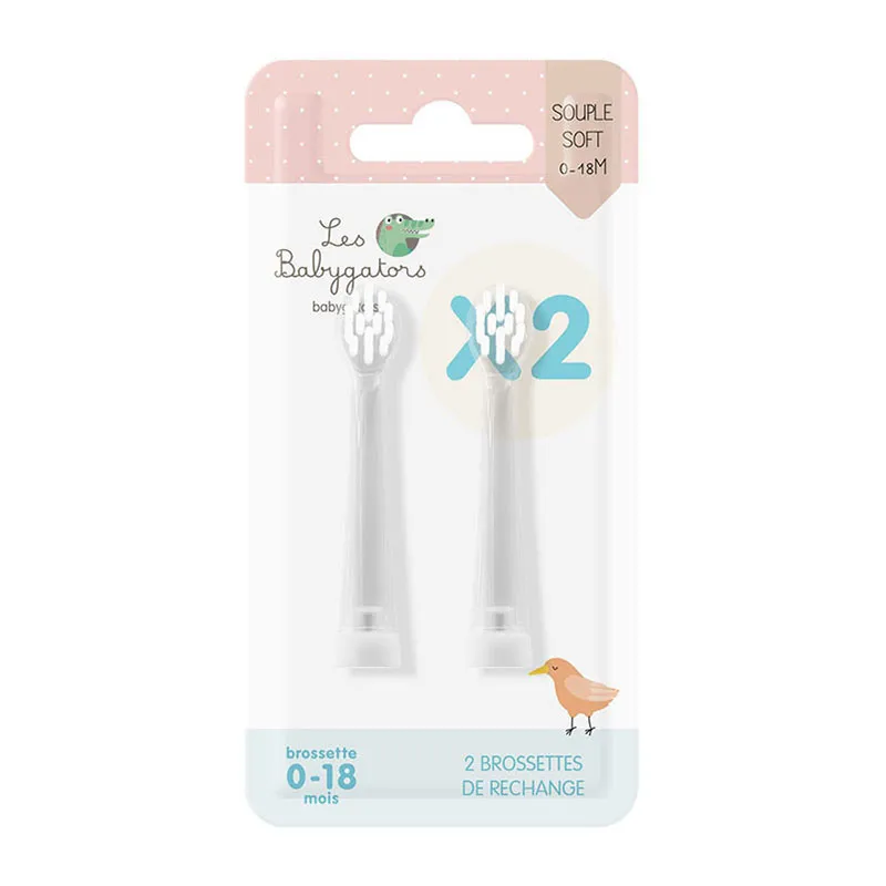 Kit Brosse à dents sonique à pile pour bébé 6pcs - 0m+-7