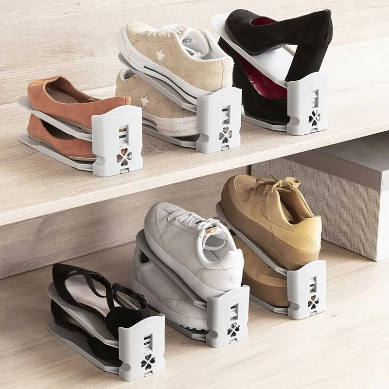 Range-chaussures réglable 6 paires - 10x10x26cm-0
