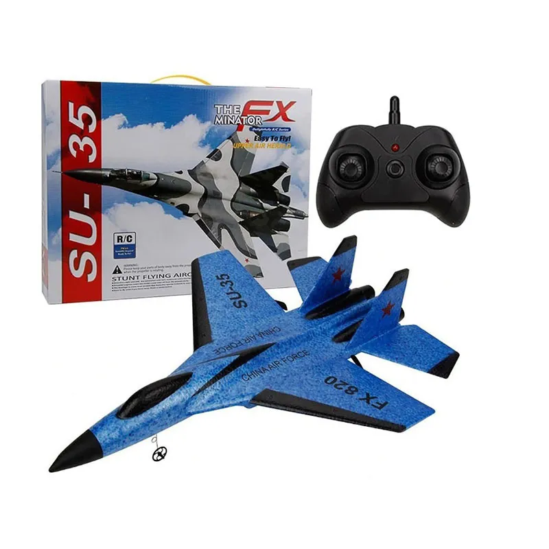 Avion de chasse télécommandé FX Airplane Bleu - 3+-1
