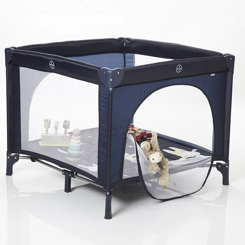 Parc de voyage pliable - Marine - 93x84cm-1
