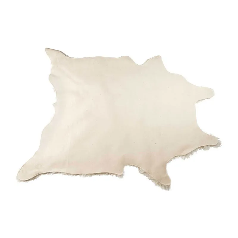 Tapis Peau de Bête imit. Fourrure Blanc - 120x158cm-2