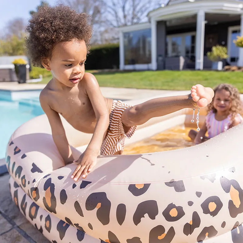 Piscine gonflable rectangle Léopard Beige 211cm - 3+-3