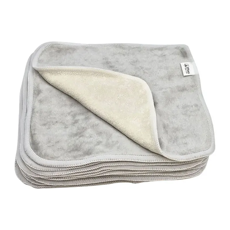 10 grandes lingettes lavables fibre de bambou BIO-0