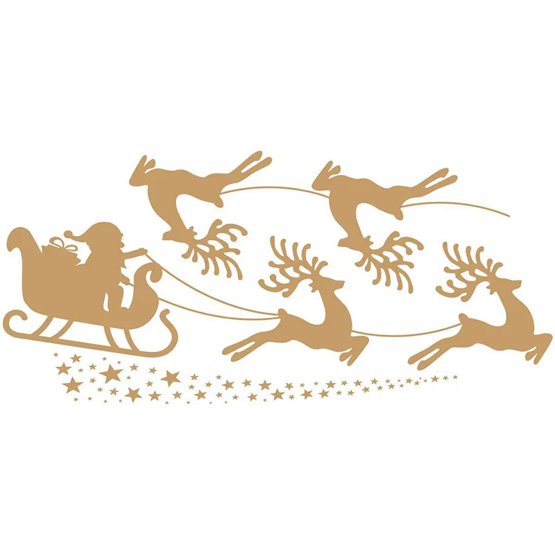 Stickers - Traineau du père Noël & rennes M-2