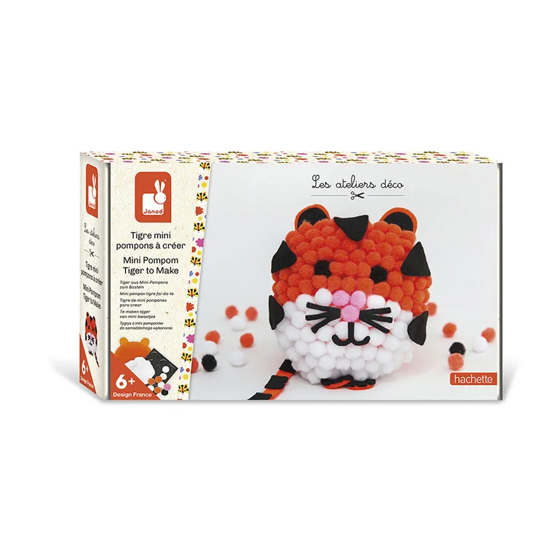 Kit créatif Tigre Mini Pompons à créer - 6+-0