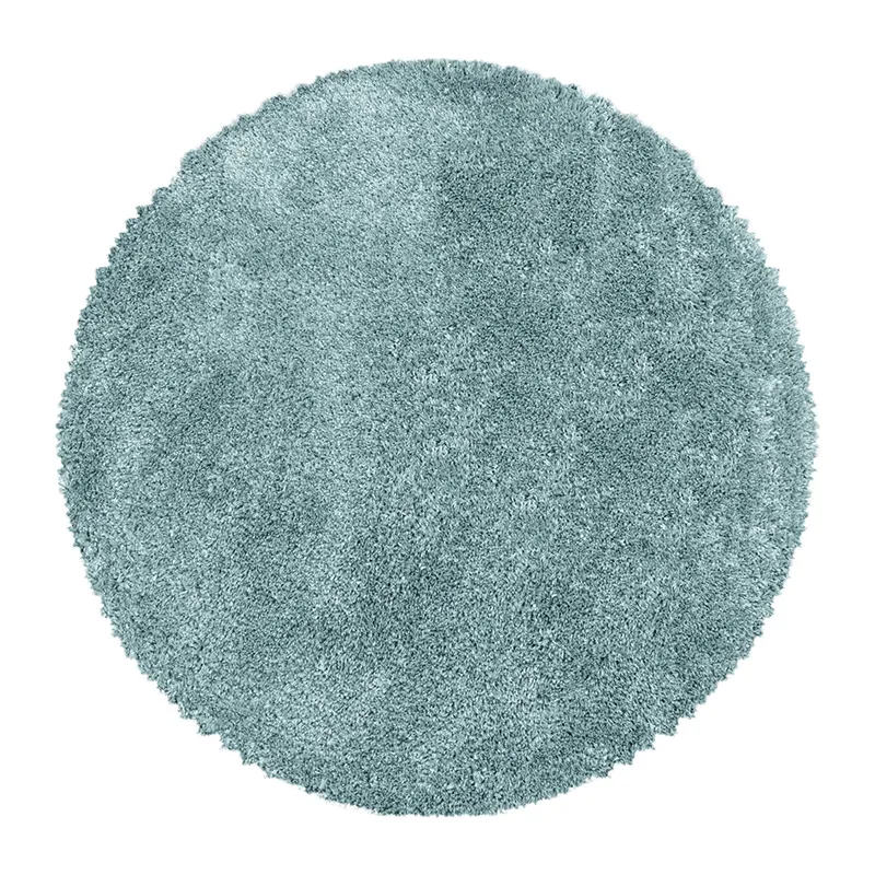 Tapis rond Fluffy Bleu - Plusieurs dim. dispos-1