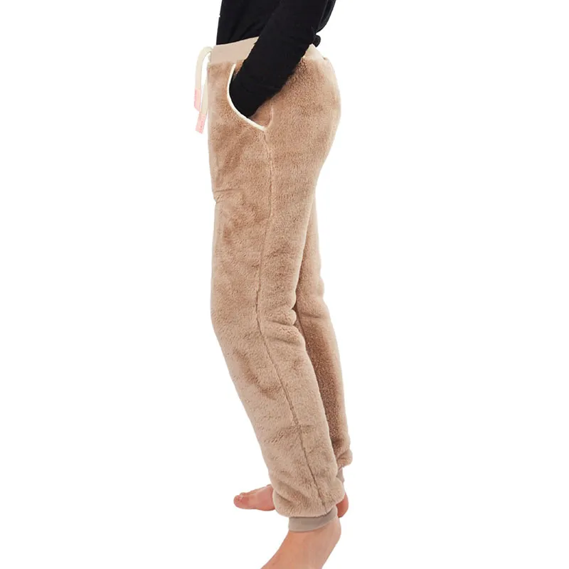 Jogging polaire Cosy Femme - Camel/Blanc cassé-0