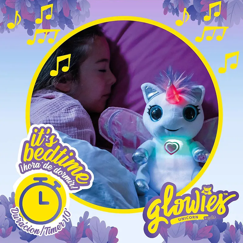 Peluche musicale lumineuse Licorne - 18m+-4