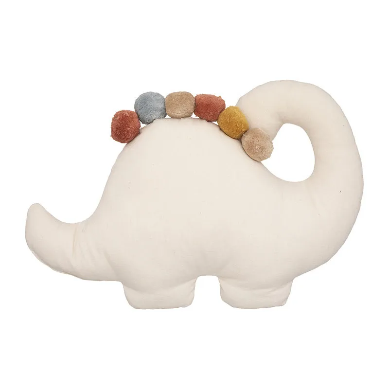 Coussin Dinosaure avec pompons - 40x8x30cm-1