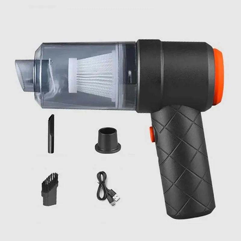 Mini aspirateur sans fil rechargeable 2en1 - Noir-15