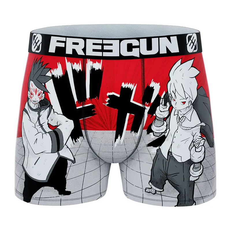 3 Boxers Homme Manga Style - Jaune/Gris/Bleu/Rouge/Noir-6