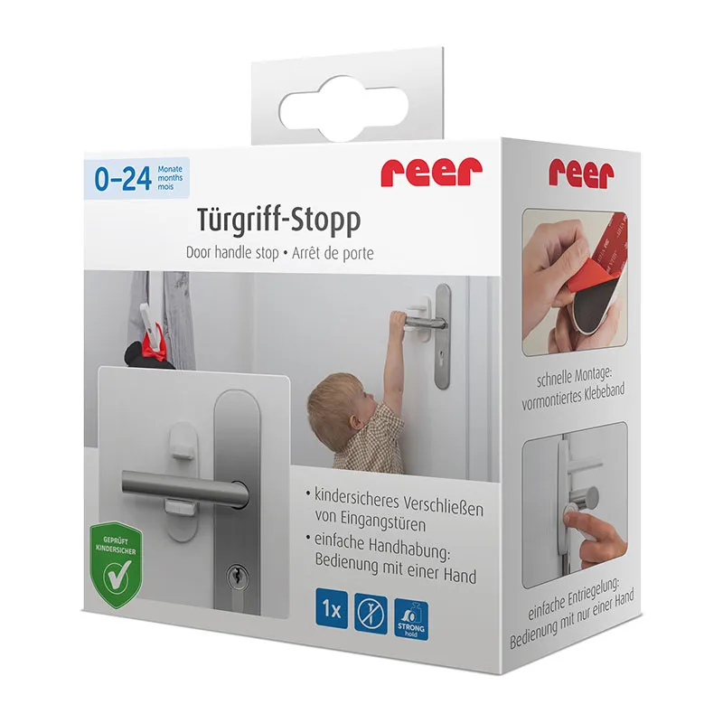 Butoir poignée de porte plastique - Blanc-8