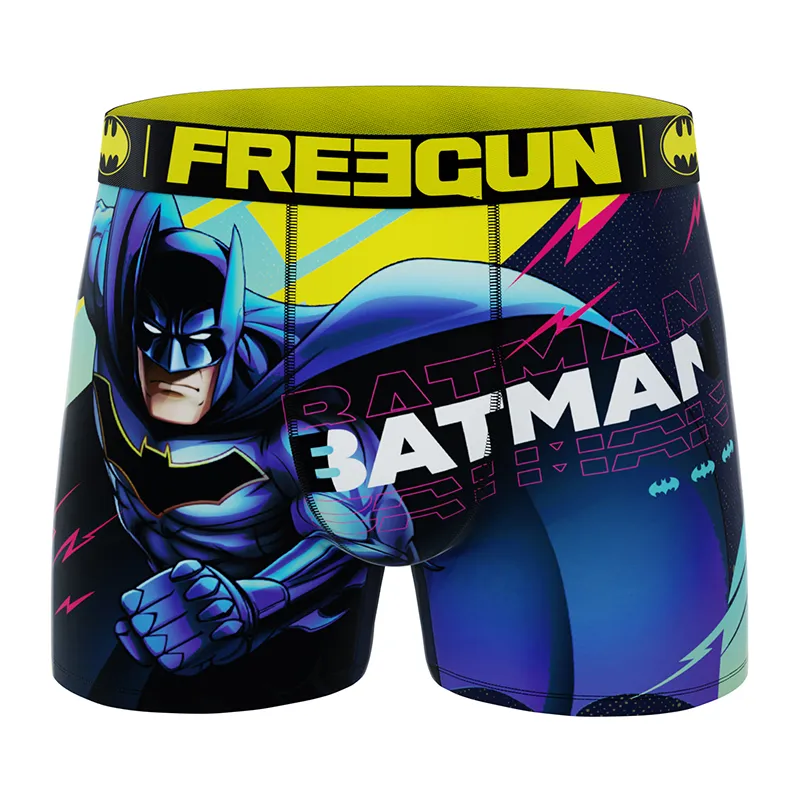 3 Boxers Homme DC Comics - Violet/Jaune/Bleu/Gris/Blanc-5