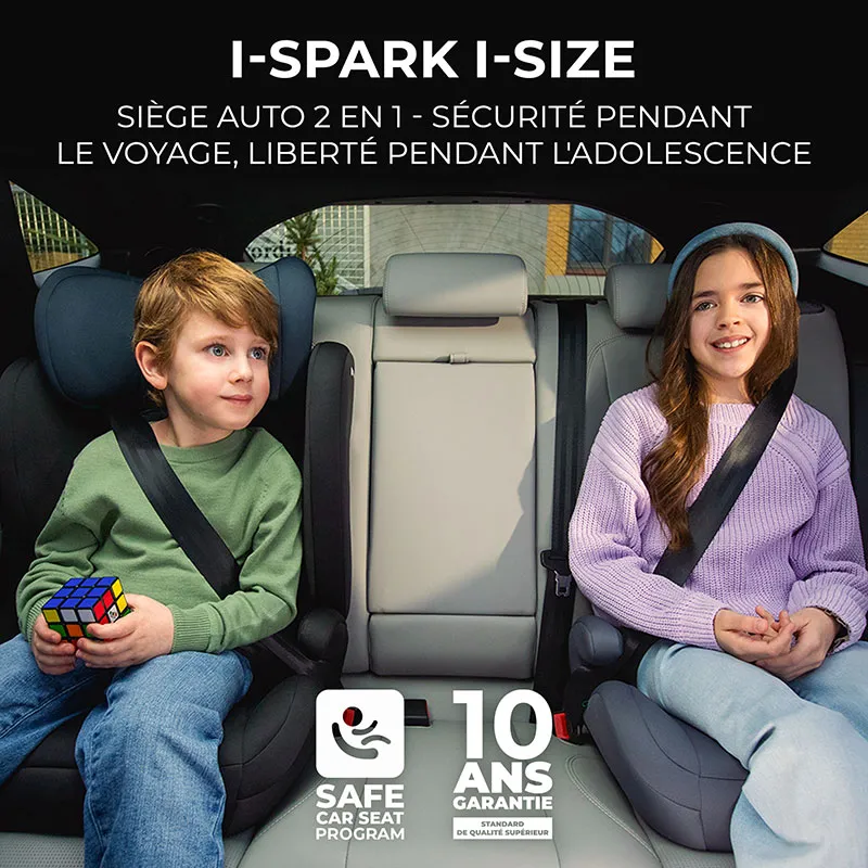 Siège-auto I-Size/Ceinturé I-SPARK 100-150cm - Rose-13