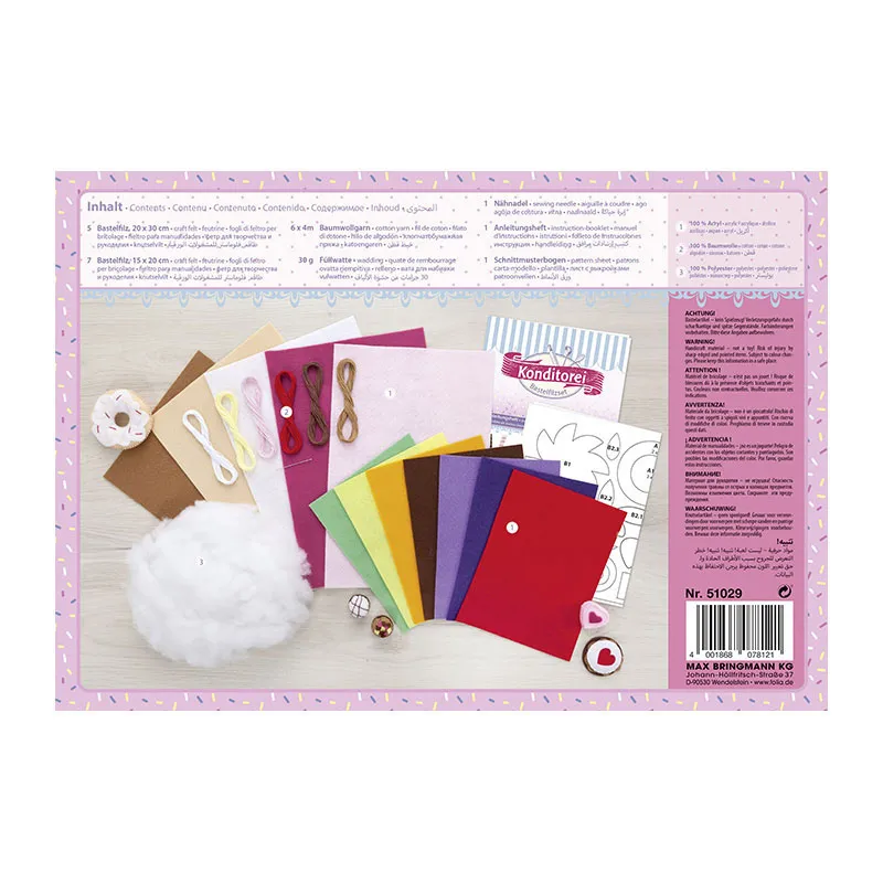 Kit créatif Pâtisserie en feutrine - 20pcs-2