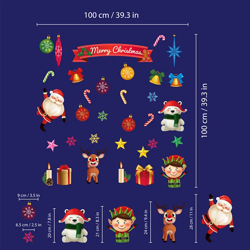Stickers - Les amis de Noël colorés-3