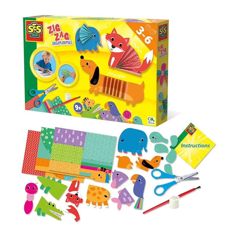 Animaux en origami Zigzag 14pcs - 36m+-0
