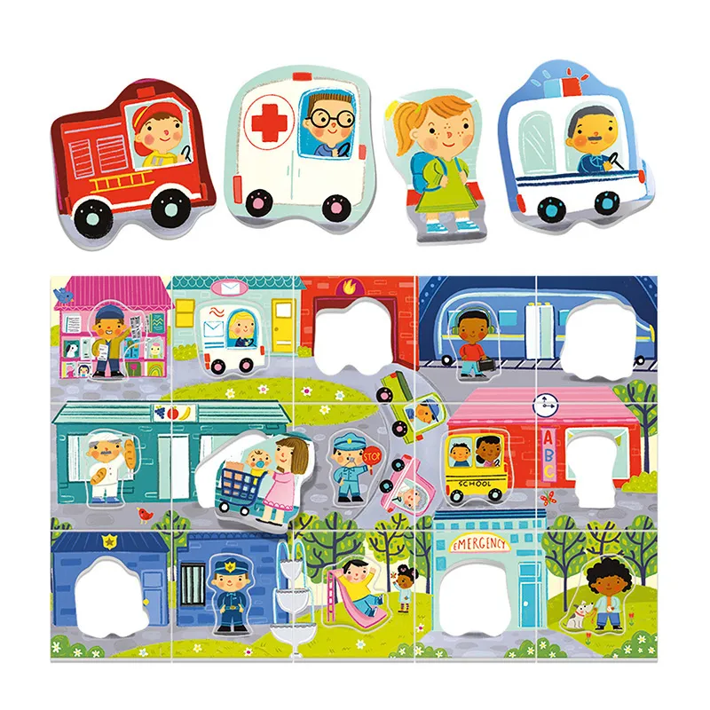 Jeu d'encastrements Play City 30pcs - 36m+-1