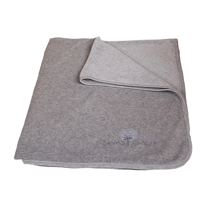 Plaid Coton BIO Gris - 75x100cm-1