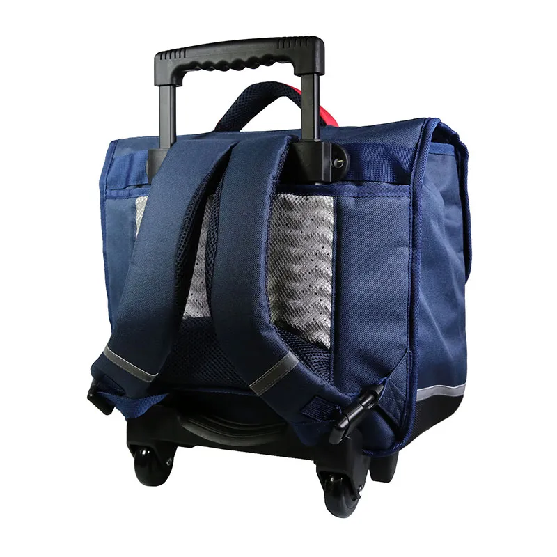 Cartable à roulettes Phileas USA Bleu - 38x34cm-5
