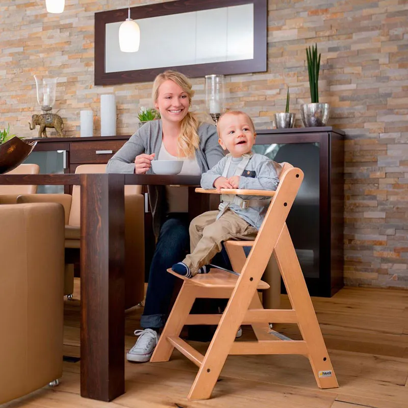 Chaise haute Alpha+ Naturel + Transat Alpha Bouncer 2en1 Gris + Tablette Naturel + Coussin Deluxe Space - 0m+-17