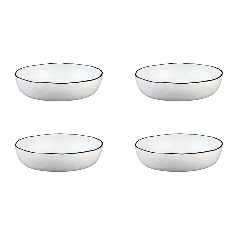 4 Assiettes creuses Pure Blanc neige-1