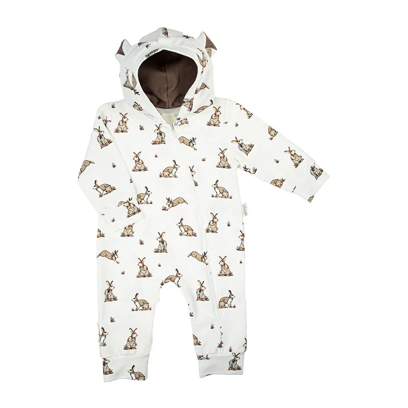 Grenouillère Lapin - Blanc/Marron-0