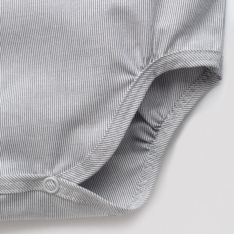 Body chemise col mao ML Charlie - Gris-1