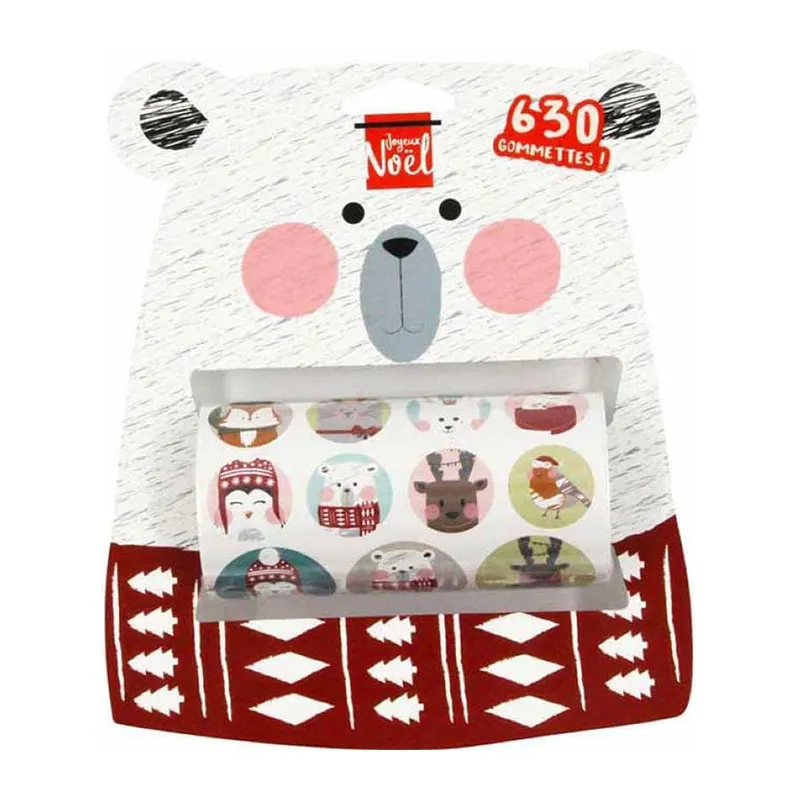 Rouleau de Gommettes Noël 5m - 630pcs-0