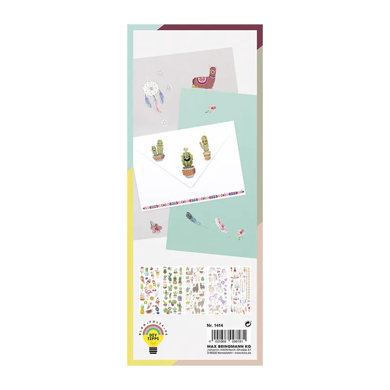 5 feuilles stickers 10x23cm - Exotiques-1