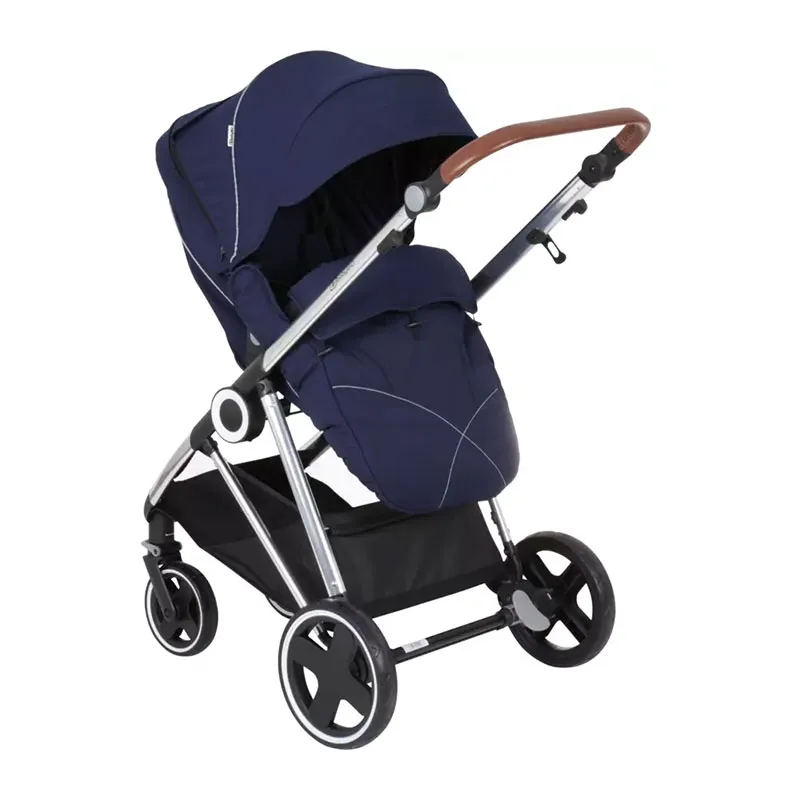 Trio Poussette transformable + Coque Gr.0+ Halime Bleu/Silver - 0m+-9