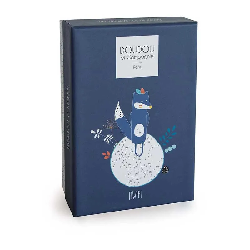 Doudou Loup Tiwipi Bleu - 21cm-2