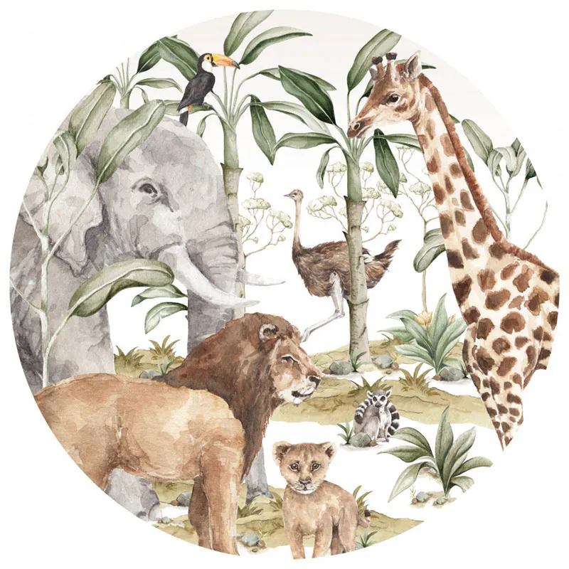 Stickers - Monde Savane dans un cercle-0