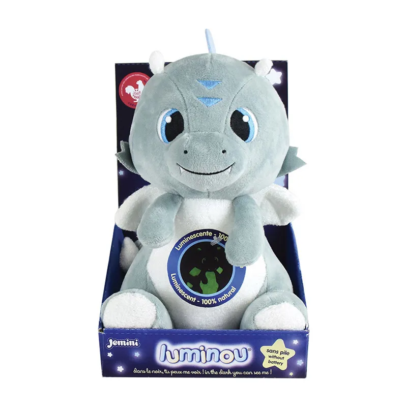 Peluche lumineuse 21cm Léon le Dragon - 0m+-6