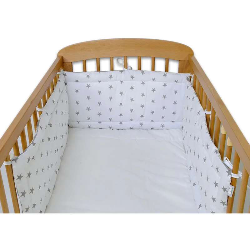 Tour de lit Bébé Renard Étoiles Gris - 30x200cm-2