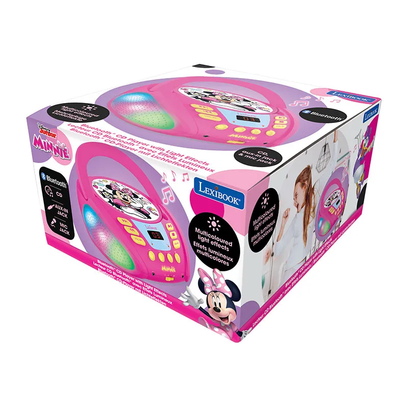 Lecteur CD Bluetooth Effets lum. Minnie - 36m+-4