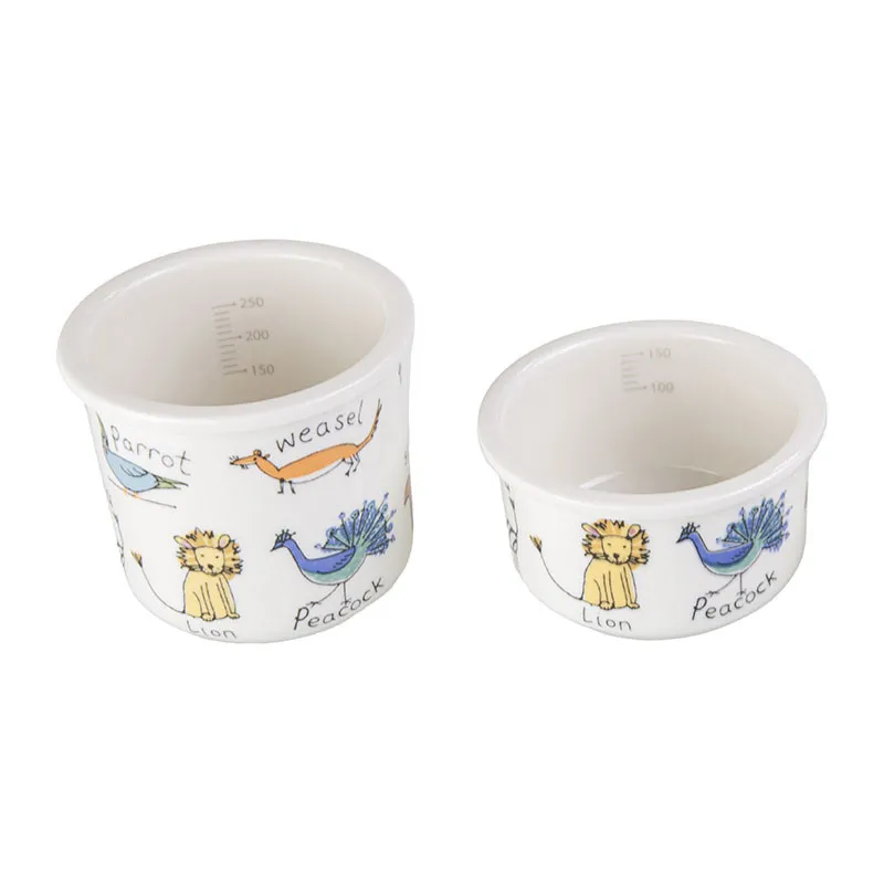 2 Récipients Bébé porcelaine Animaux - 180/310ml-1