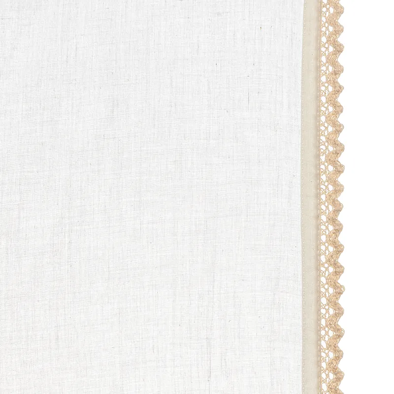 Voilage dentelle coton Ivoire - 140x240cm-1