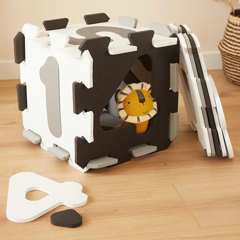 Puzzle Chiffres Mat Noir/Blanc 10pcs - 12m+-9