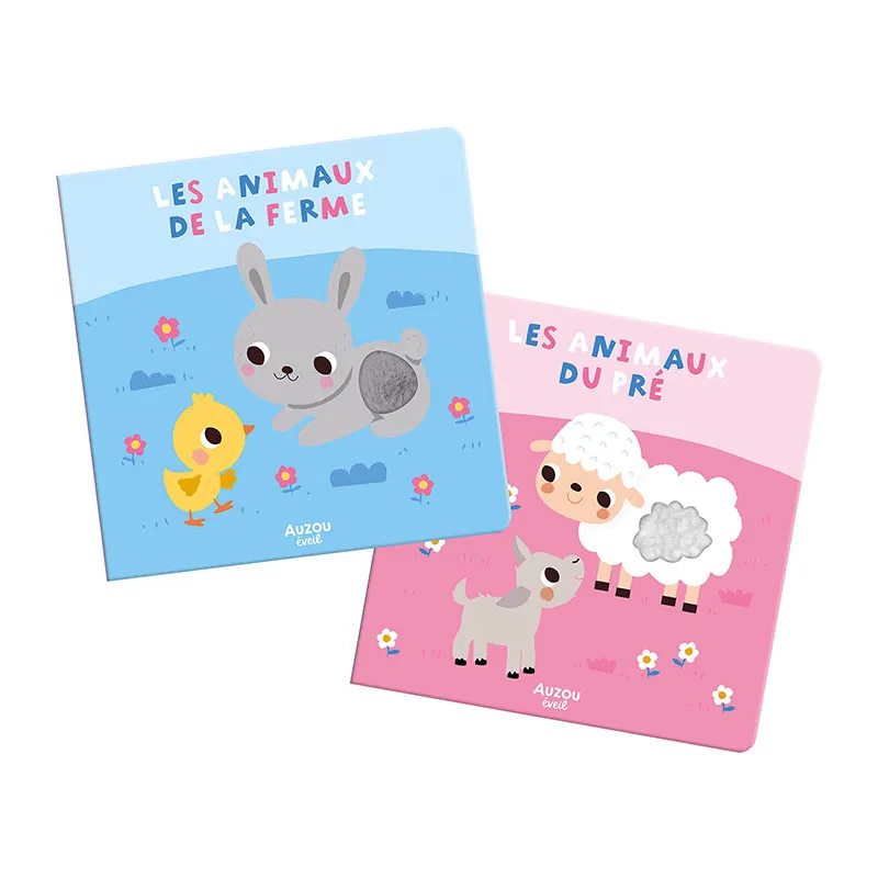 Coffret à toucher 2 livres Les animaux de la ferme - 0m+-0
