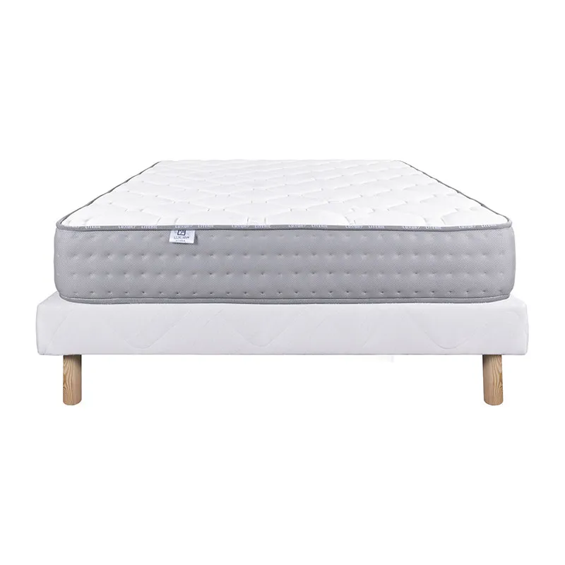 Matelas Zen 20cm mém. de forme ferme + Sommier Blanc 13cm-1