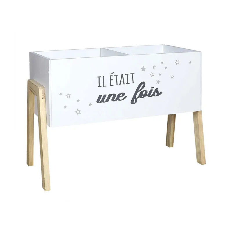 Bac à livres Il était une fois Blanc - 60x30x45cm-0