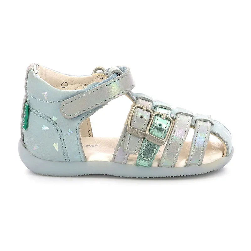 Sandales Bigkro - Bleu clair Plumetis-1
