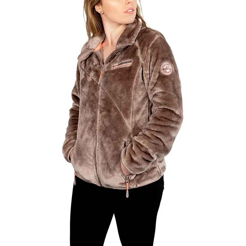 Veste polaire col montant Sia Femme - Sable-0