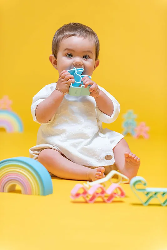 4 Animaux Silicone Pastel - 0m+-8