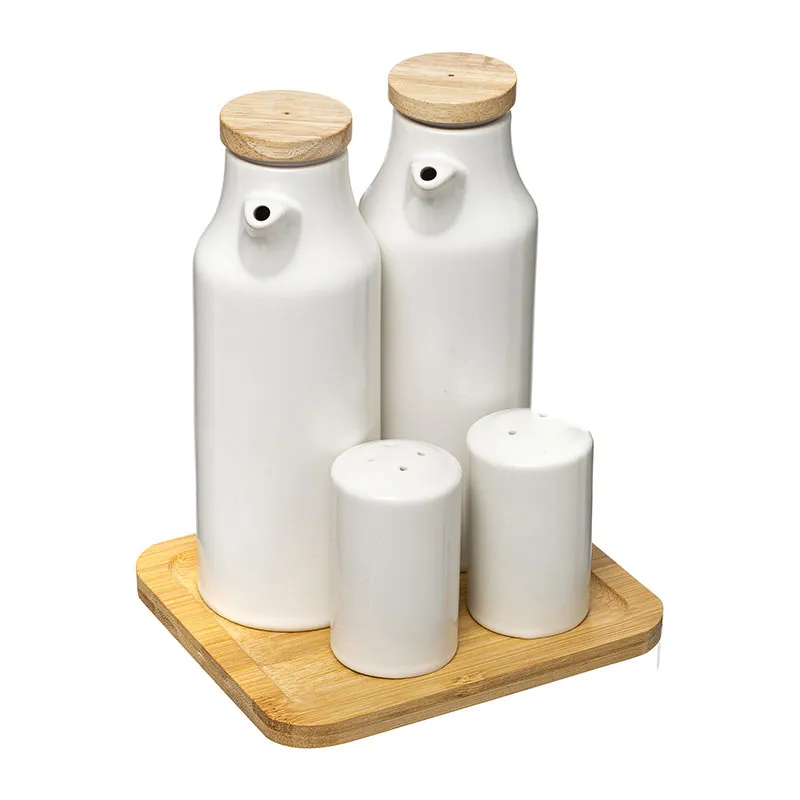 Set Huile & Vinaigre + Plat - 15,3x13,3x18,5cm-0